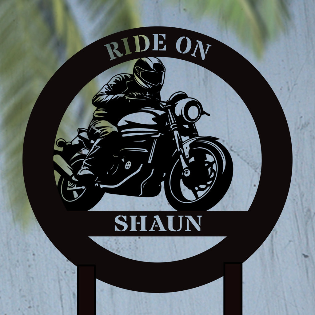 Customized Motorcycle Yard Sign