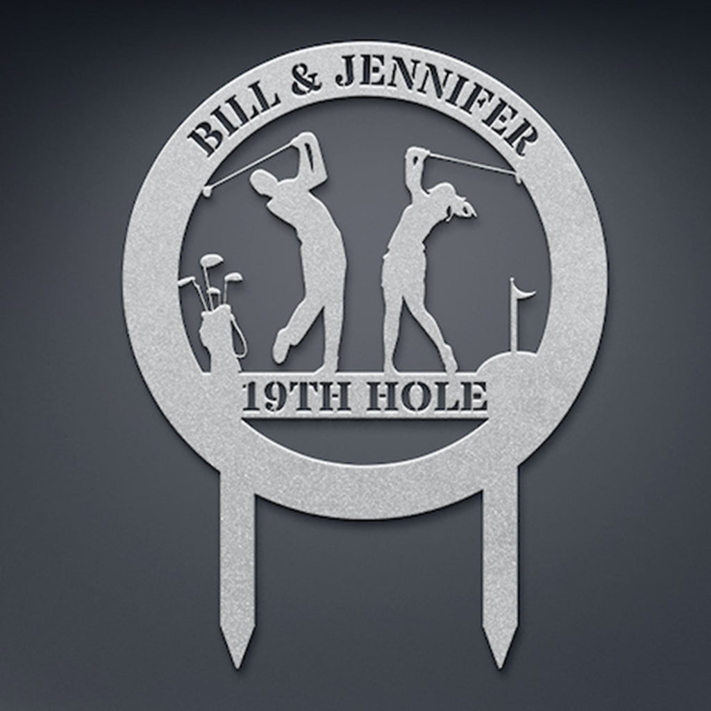 Customized Golf Couple Yard Sign