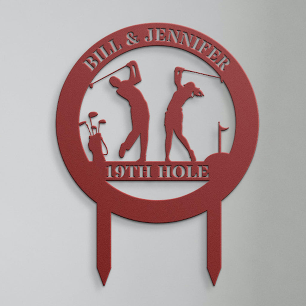 Customized Golf Couple Yard Sign