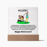 Square Plaque Golf Retirement2