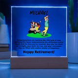 Square Plaque Golf Retirement2