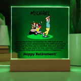 Square Plaque Golf Retirement2