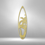 Surf Board Palm Trees - Steel Sign