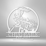 Old Fashion Train Monogram - Steel Sign