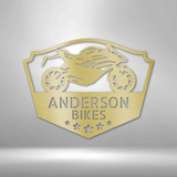 Bike Shop Monogram - Steel sign