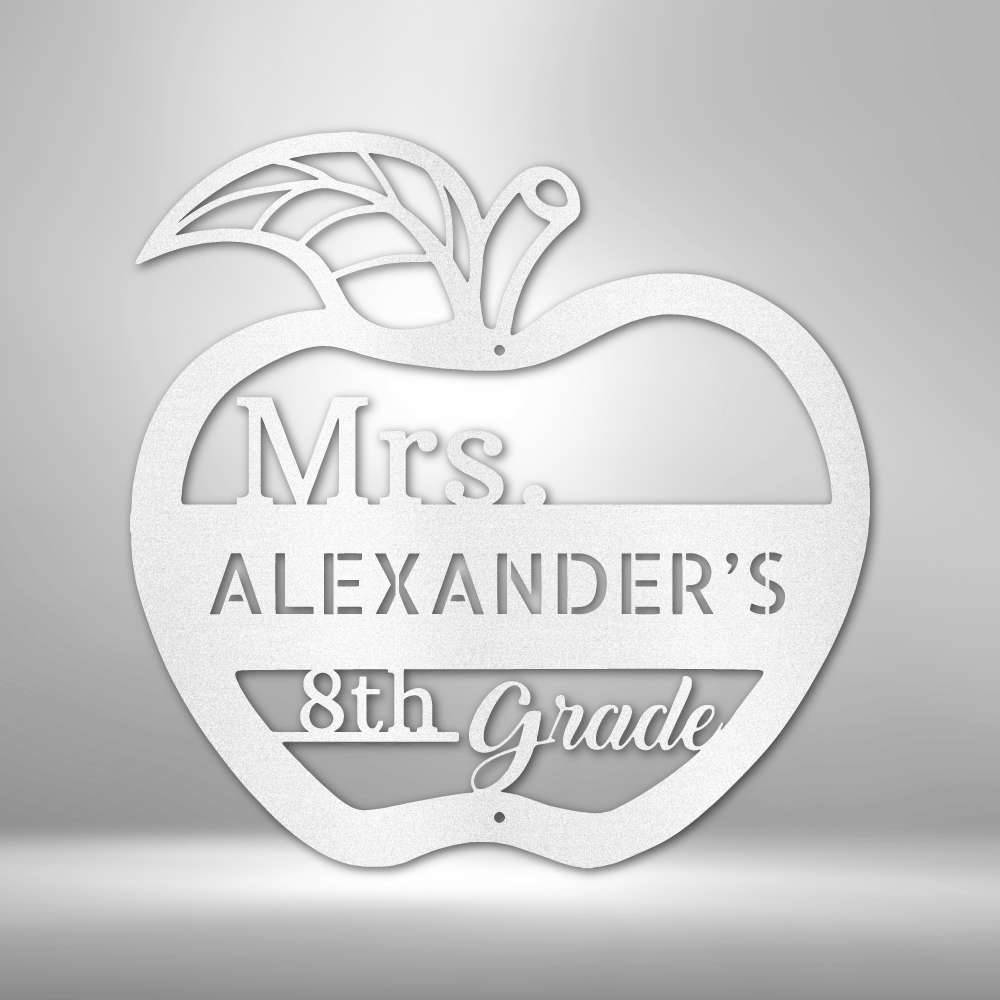 Teacher Appreciation Monogram - Steel Sign