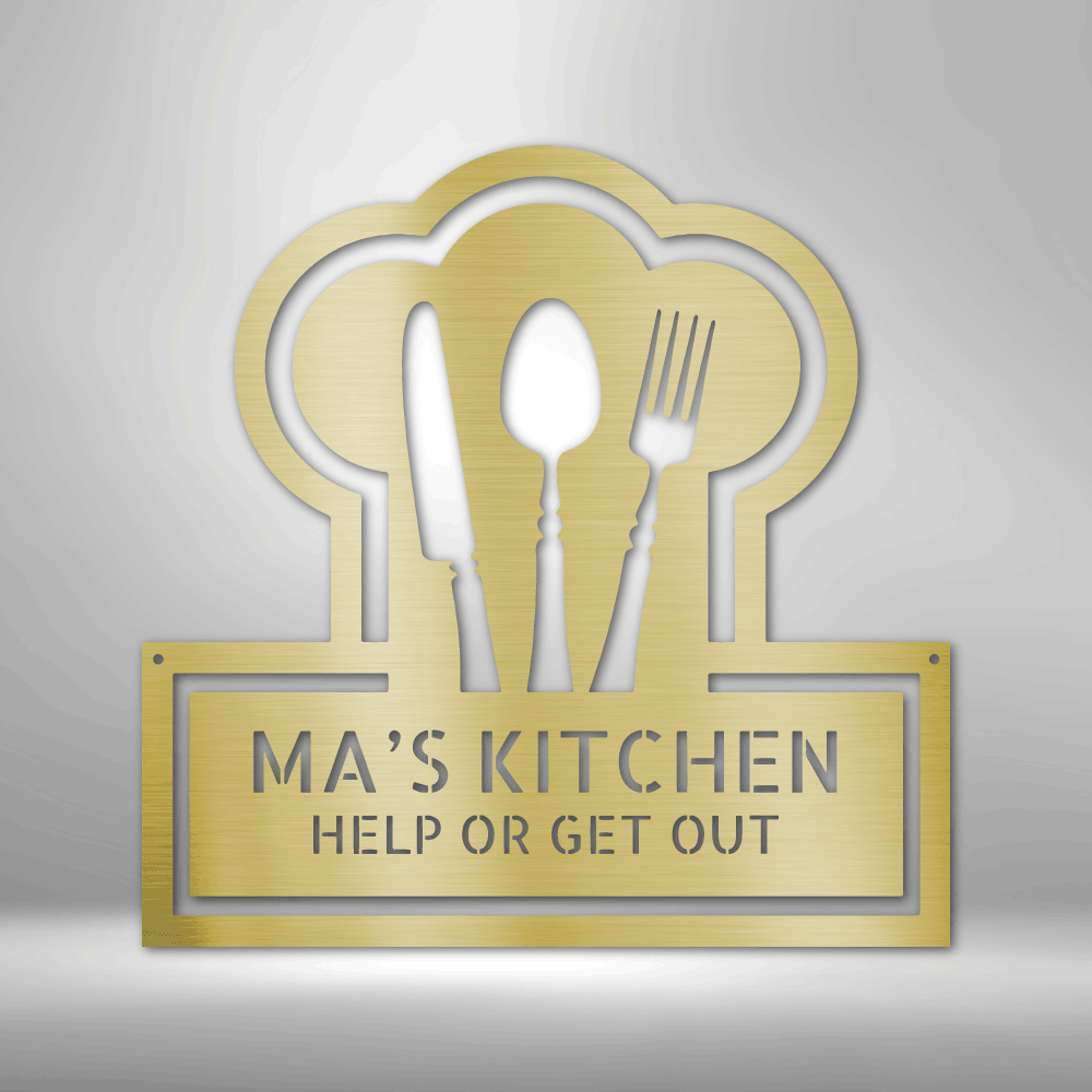 Ruler Of The Kitchen Monogram - Steel Sign