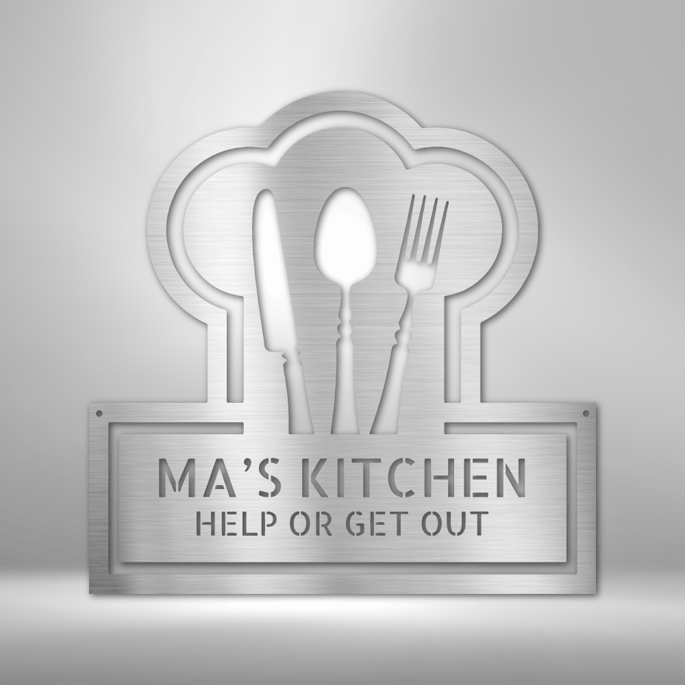 Ruler Of The Kitchen Monogram - Steel Sign