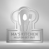 Ruler Of The Kitchen Monogram - Steel Sign