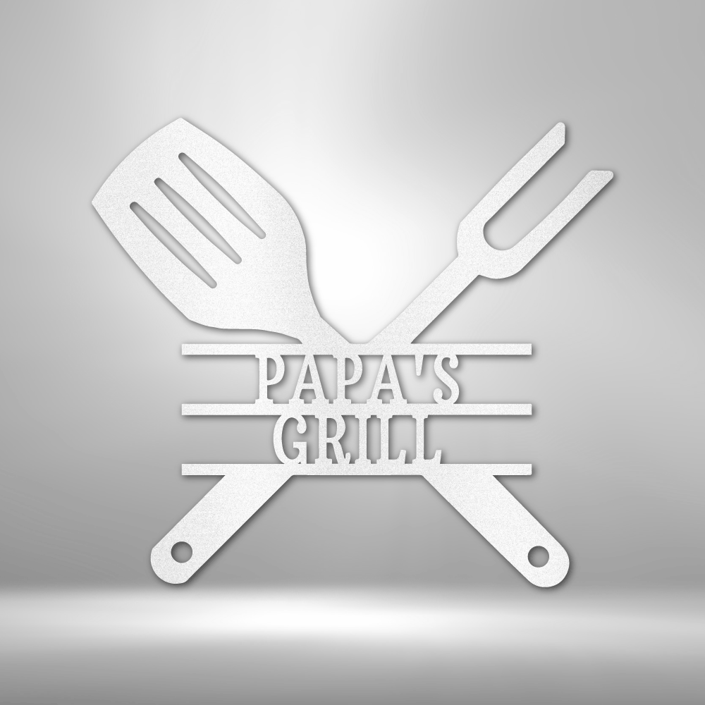 Grilling Utensils - Steel Sign