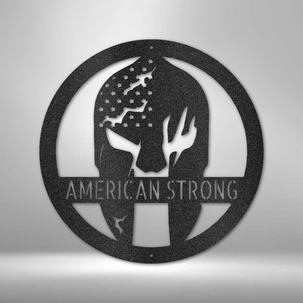 Battle Spartan Helmet - Steel Sign