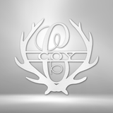 Antler Monogram - Steel Sign