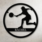 Personalized Tennis Female Metal Art