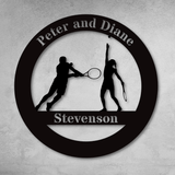 Tennis Couple Monogram