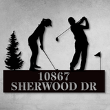 Golf Couple address monogram