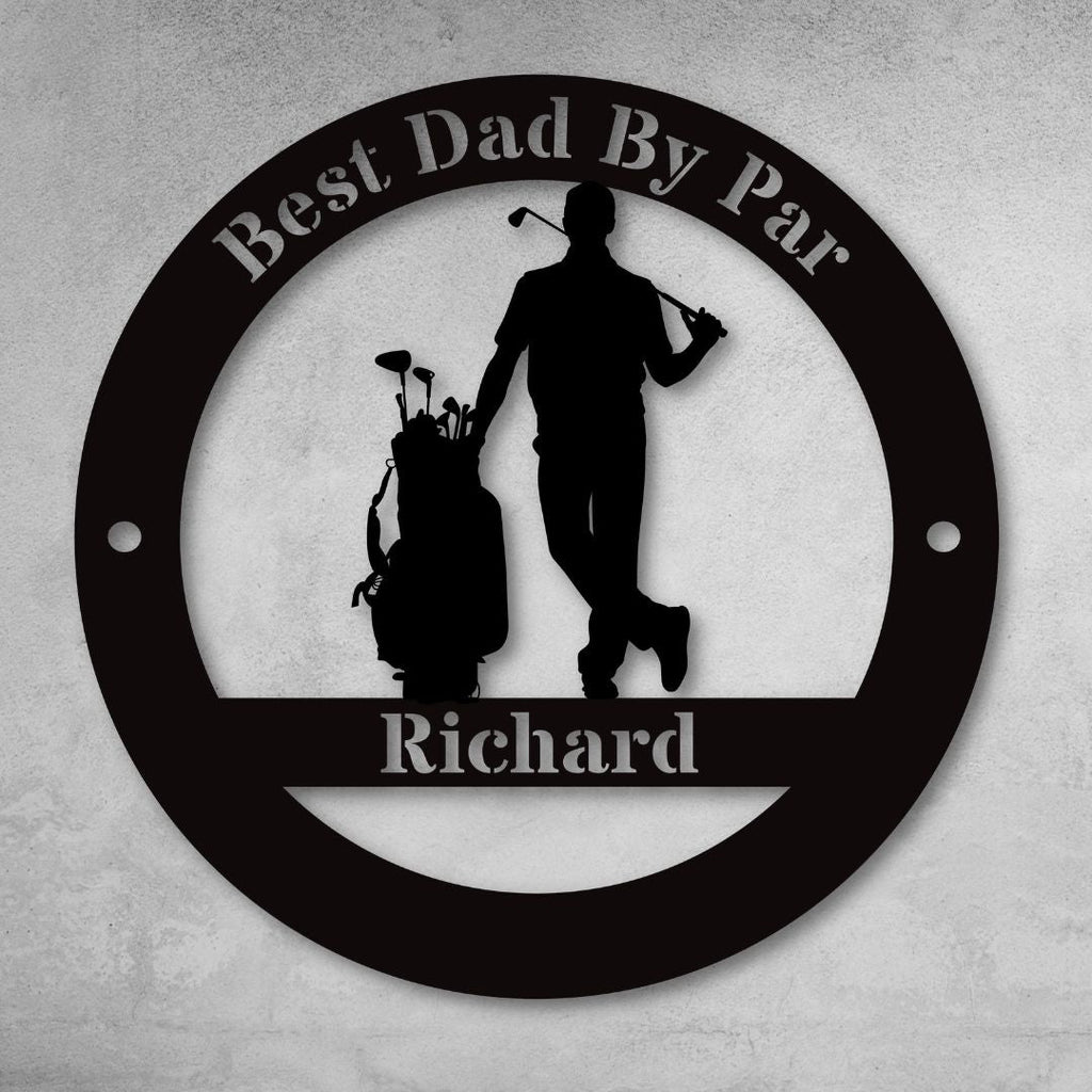 Best Golf Dad By Par Sign